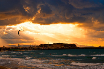 Картинка города пейзажи закат побережье море