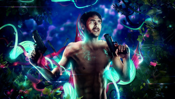 Картинка 3д графика people люди оружие пистолеты