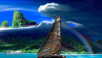 Картинка разное компьютерный дизайн яхта берег небо тучи