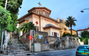 Картинка ница франция города улицы площади набережные дом улица ступеньки