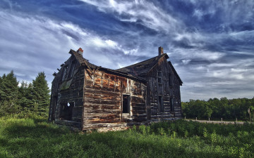 Картинка разное развалины руины металлолом дорога дом пейзаж