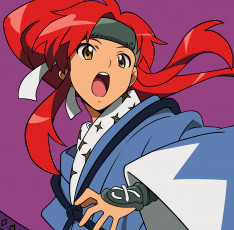 Картинка аниме tengen toppa gurren lagann девушка рыжая yoko littner