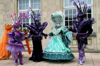 Картинка разное маски карнавальные костюмы карнавал венеция