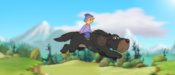 Картинка мультфильмы как поймать перо жар птицы волк мультик