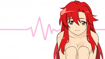 Картинка аниме tengen toppa gurren lagann рыжая взгляд девушка yoko littner