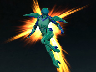 Картинка 3д+графика фантазия+ fantasy свечение робот фон