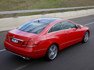 Картинка автомобили mercedes-benz красный 2013г c207 au-spec coupe e 250