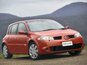 обоя автомобили, renault, 2004г, au-spec, 5-door, rs, megane