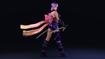 Картинка 3д+графика аниме+ anime фон взгляд пояс оружие девушка