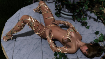 Картинка 3д+графика фантазия+ fantasy девушка взгляд фон