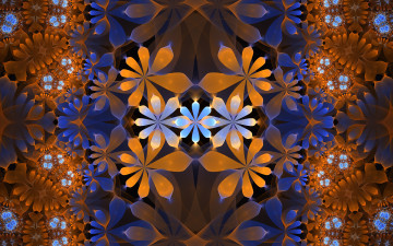 Картинка 3д+графика фракталы+ fractal цвета фон узор