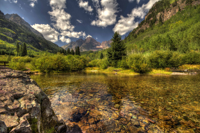 Обои картинки фото природа, реки, озера, река, лес, горы