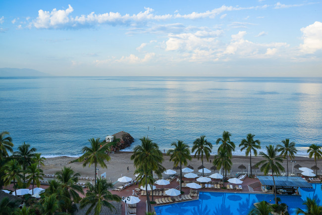 Обои картинки фото природа, тропики, океан, пальмы