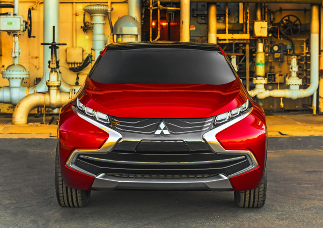 Обои картинки фото автомобили, mitsubishi, красный, 2013г, xr-phev, concept