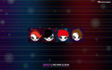 обоя музыка, 2ne1, шарж