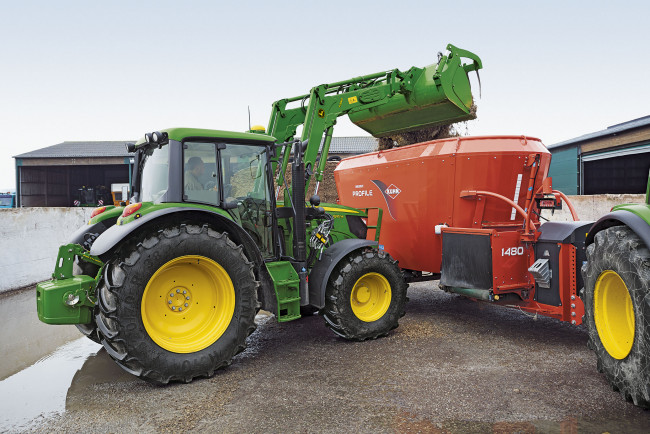 Обои картинки фото техника, фронтальные погрузчики, john, deere