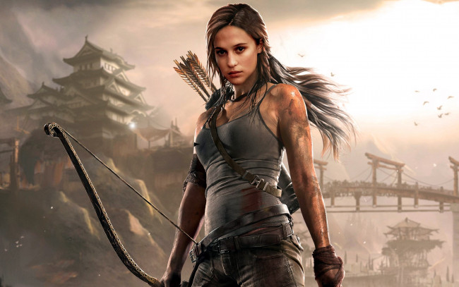 Обои картинки фото кино фильмы, tomb raider , 2018, лук, стрелы
