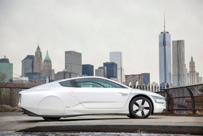 Обои картинки фото volkswagen xl1 2015, автомобили, volkswagen, белый, 2015, xl1
