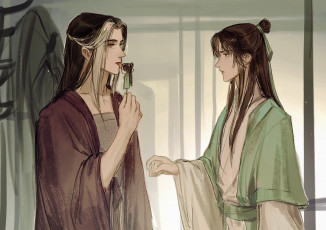 Картинка thousand+autumns аниме мужчины леденец