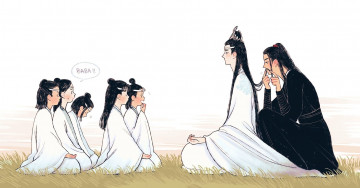 Картинка аниме mo+dao+zu+shi вэй усянь лань ванцзи дети усы