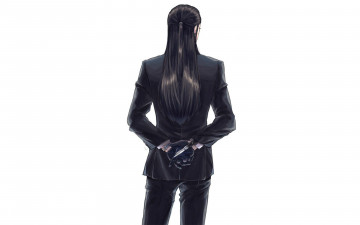 Картинка аниме unknown +другое+ парень волосы костюм перчатки нож