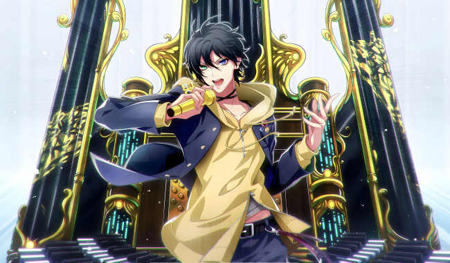 Обои картинки фото аниме, hypnosis mic, гипнотический, микрофон