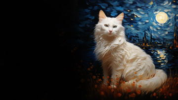 Картинка рисованное животные +коты нейросети графика нейроарт ai art нейронные сети рисунки нейро искусство