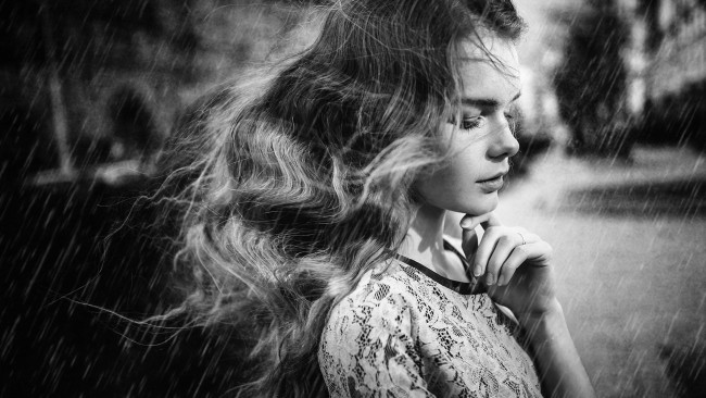 Обои картинки фото девушки, ирина регент, монохром