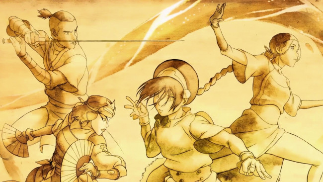 Обои картинки фото мультфильмы, avatar,  the last airbender, персонажи