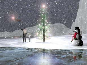 Картинка праздничные 3д графика новый год