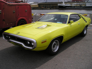 Картинка plymouth hemi cuda 383hp автомобили выставки уличные фото