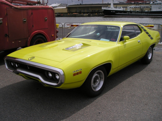 Обои картинки фото plymouth, hemi, cuda, 383hp, автомобили, выставки, уличные, фото