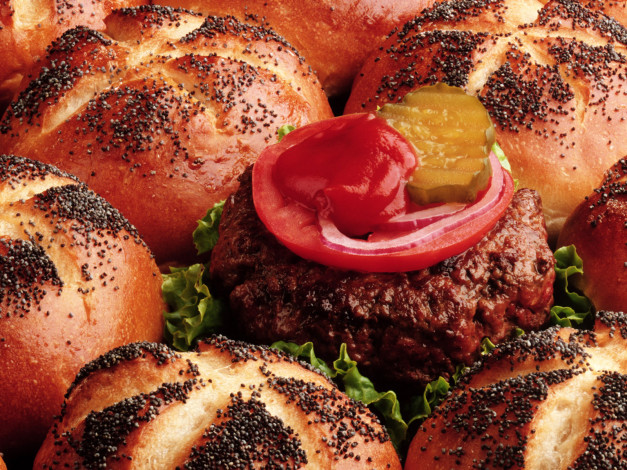 Обои картинки фото еда, бутерброды, гамбургеры, канапе