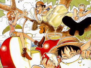 Картинка аниме one piece nami monkey d luffy roronoa zoro usopp