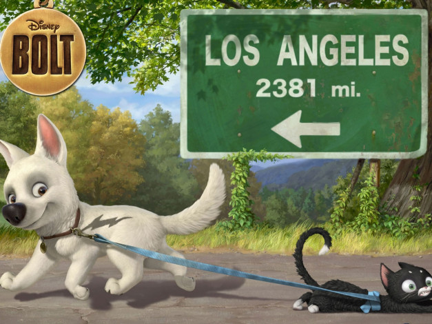 Обои картинки фото мультфильмы, bolt