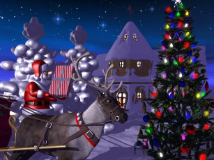 Картинка праздничные 3д графика новый год