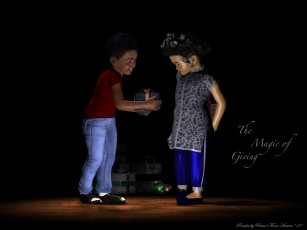 Картинка 3д графика holidays праздники the magic of giving