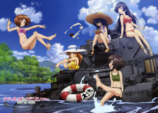 Картинка аниме girls und panzer бикини iv ausf  d девочки танк