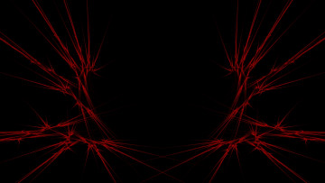 Картинка 3д графика abstract абстракции острые линии иглы черный фон абстракция