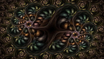 Картинка 3д графика fractal фракталы фон узор цвета