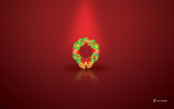 Картинка праздничные векторная графика новый год венок украшение