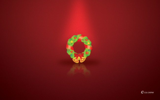 Обои картинки фото праздничные, векторная, графика, новый, год, венок, украшение