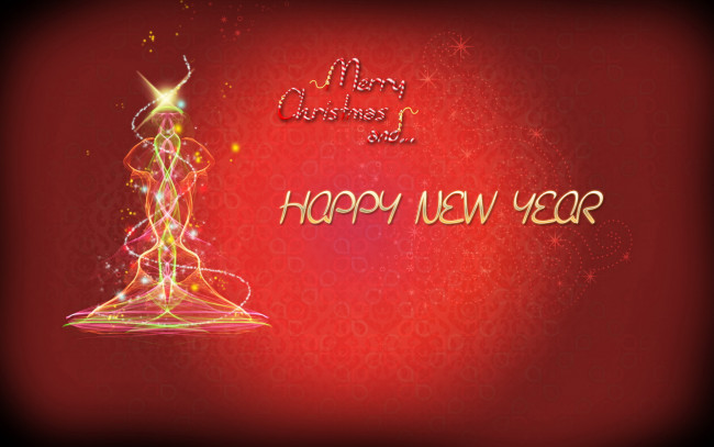 Обои картинки фото праздничные, векторная, графика, новый, год, елка, фон