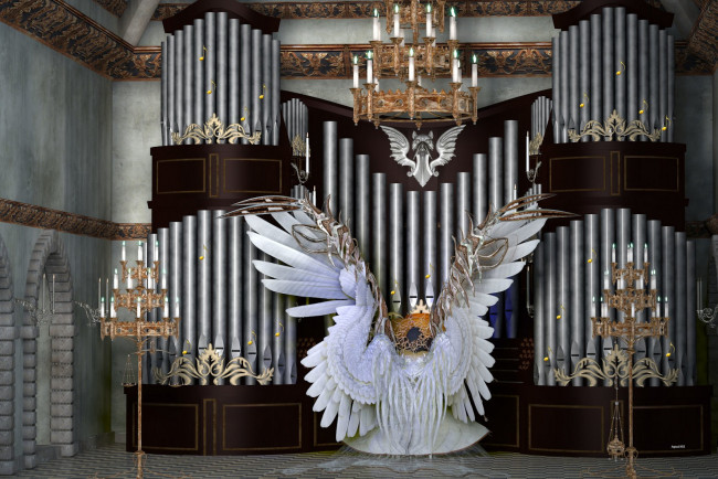 Обои картинки фото 3д, графика, fantasy, фантазия, freedom, to, the, world, come, and, hear, angels, sing