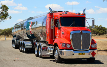 Картинка kenworth автомобили сша автобусы truck company грузовые колеса фура сила скорость трасса лето запчасти