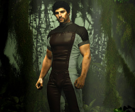 Картинка 3д+графика люди+ people растения природа парень мужчина