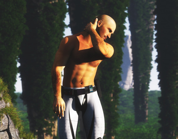 Обои картинки фото 3д графика, люди , people, мужчина, тело, мускулы, грудь, парень