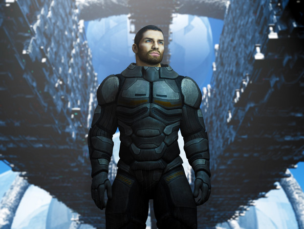 Обои картинки фото 3д графика, фантазия , fantasy, фантастика, улица, костюм, мужчина