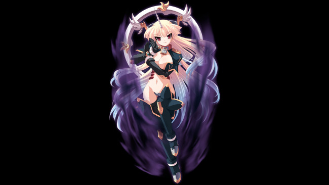 Обои картинки фото аниме, оружие,  техника,  технологии, фон, девушка, character, tagme, эротика, soukyuu, no, soleil