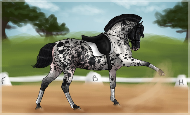 Обои картинки фото рисованное, животные,  лошади, лошадь